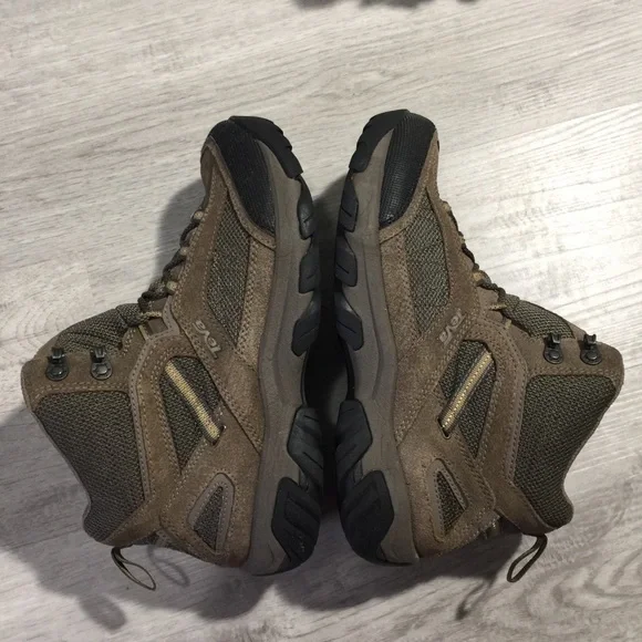 Teva Brown Men's Leather Lace Up Ankle Hiking Boots - Picture 3 of 7